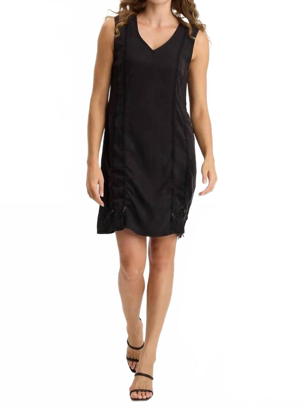 NEW XCVI karima twill corded cinch tank dress in black
